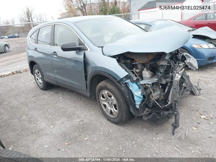 2014 Honda Cr-V Lx VIN: 5J6RM4H31EL025474 Lot: 40715184