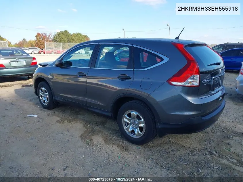 2014 Honda Cr-V Lx VIN: 2HKRM3H33EH555918 Lot: 40723076