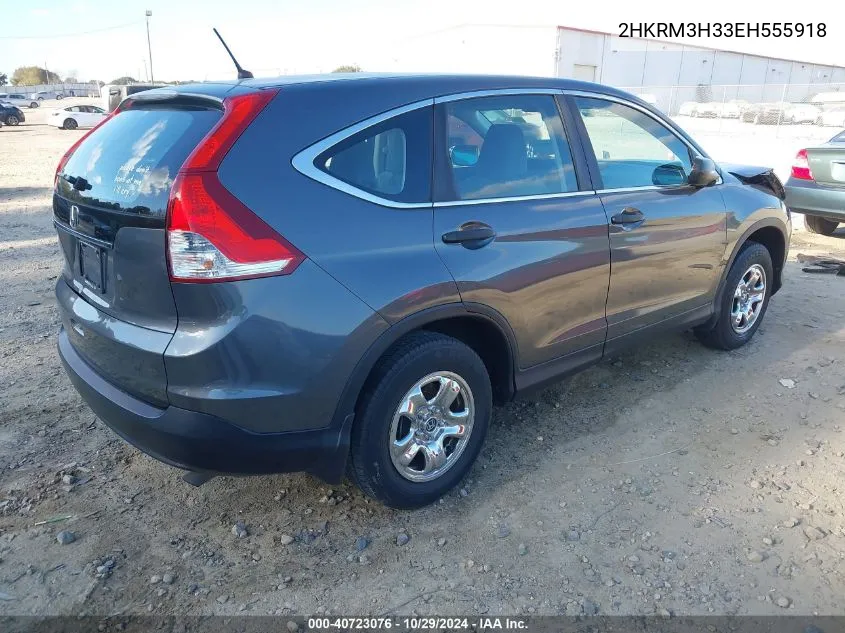 2014 Honda Cr-V Lx VIN: 2HKRM3H33EH555918 Lot: 40723076