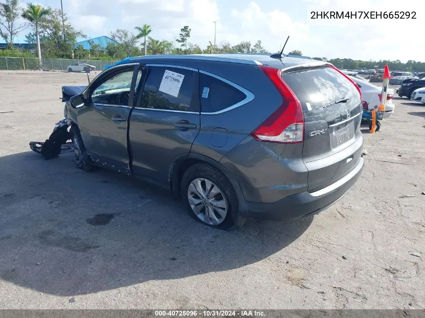 2014 Honda Cr-V Ex-L VIN: 2HKRM4H7XEH665292 Lot: 40725096