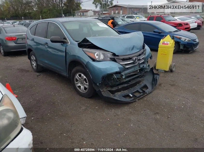 2014 Honda Cr-V Lx VIN: 2HKRM3H3XEH546911 Lot: 40725594