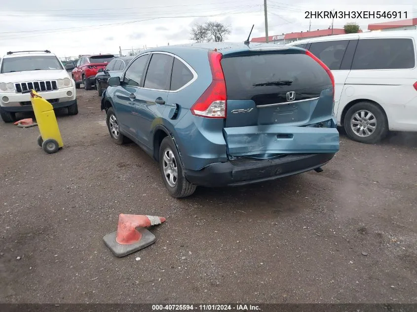 2014 Honda Cr-V Lx VIN: 2HKRM3H3XEH546911 Lot: 40725594