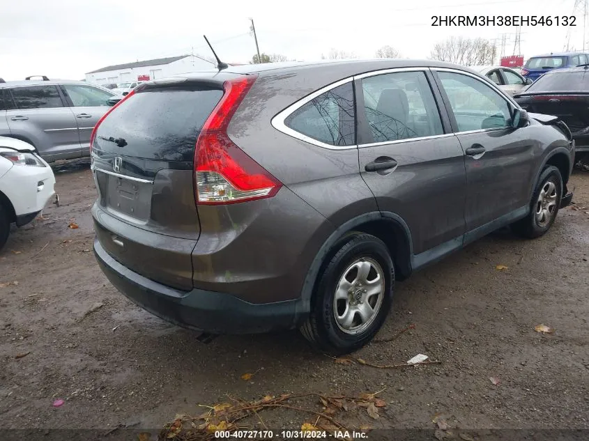 2014 Honda Cr-V Lx VIN: 2HKRM3H38EH546132 Lot: 40727170