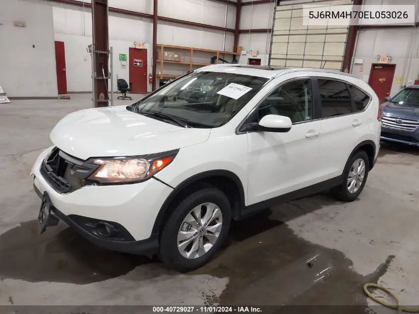 2014 Honda Cr-V Ex-L VIN: 5J6RM4H70EL053026 Lot: 40729027