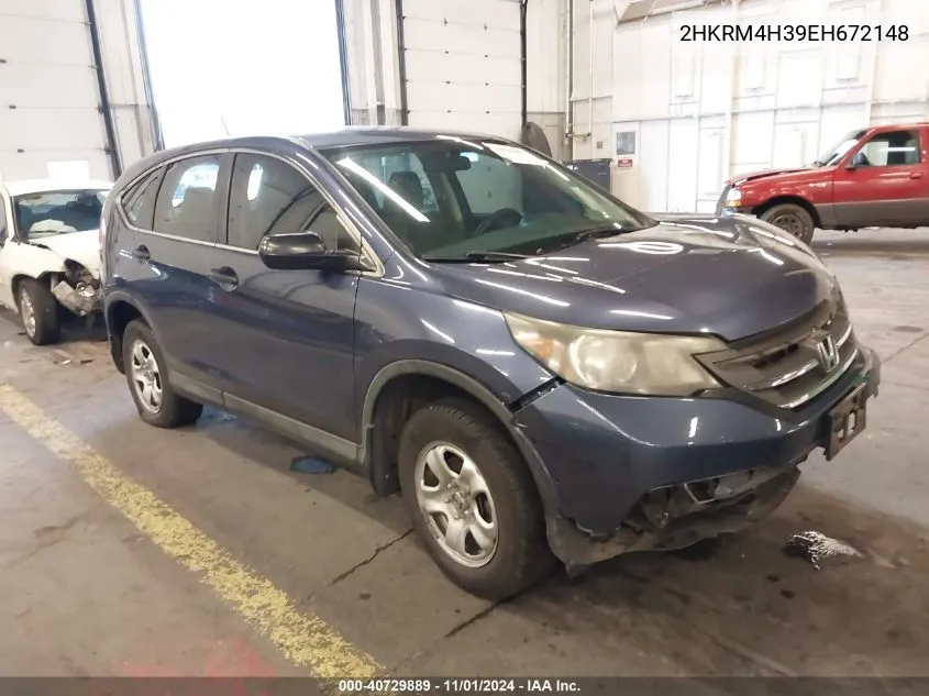 2014 Honda Cr-V Lx VIN: 2HKRM4H39EH672148 Lot: 40729889