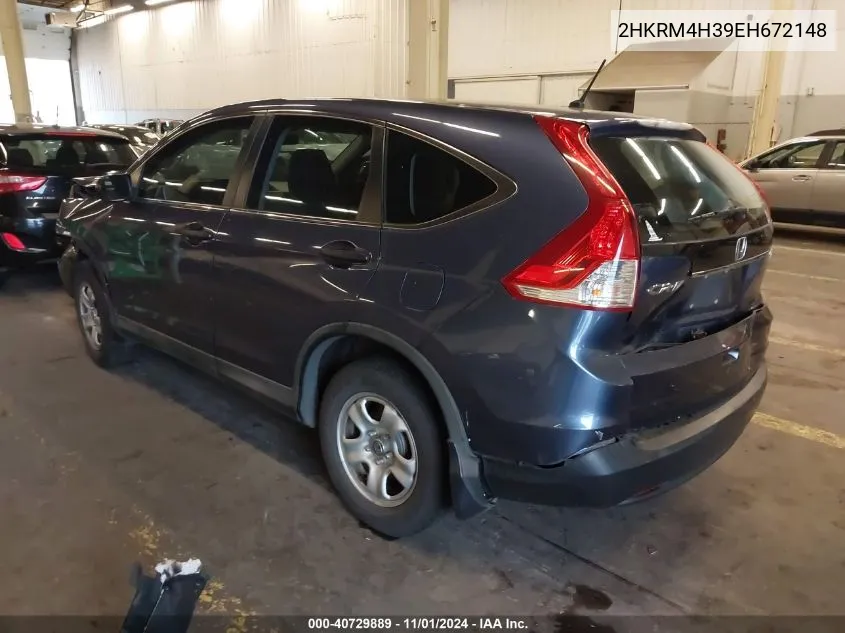 2014 Honda Cr-V Lx VIN: 2HKRM4H39EH672148 Lot: 40729889