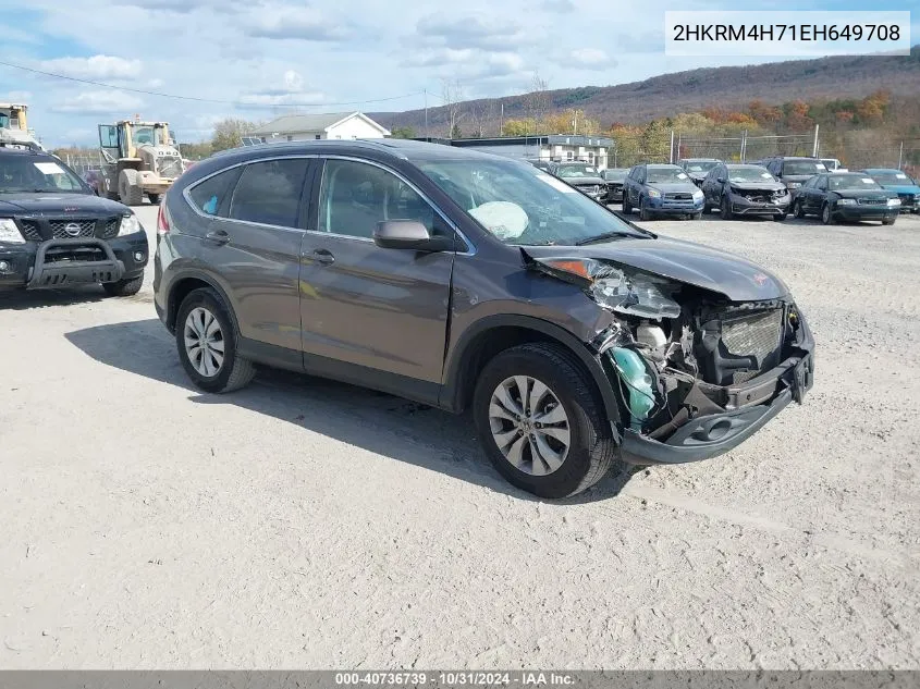 2014 Honda Cr-V Ex-L VIN: 2HKRM4H71EH649708 Lot: 40736739