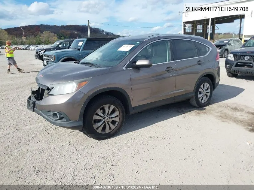 2014 Honda Cr-V Ex-L VIN: 2HKRM4H71EH649708 Lot: 40736739