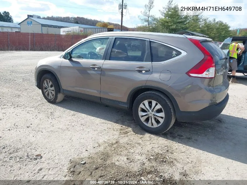 2014 Honda Cr-V Ex-L VIN: 2HKRM4H71EH649708 Lot: 40736739