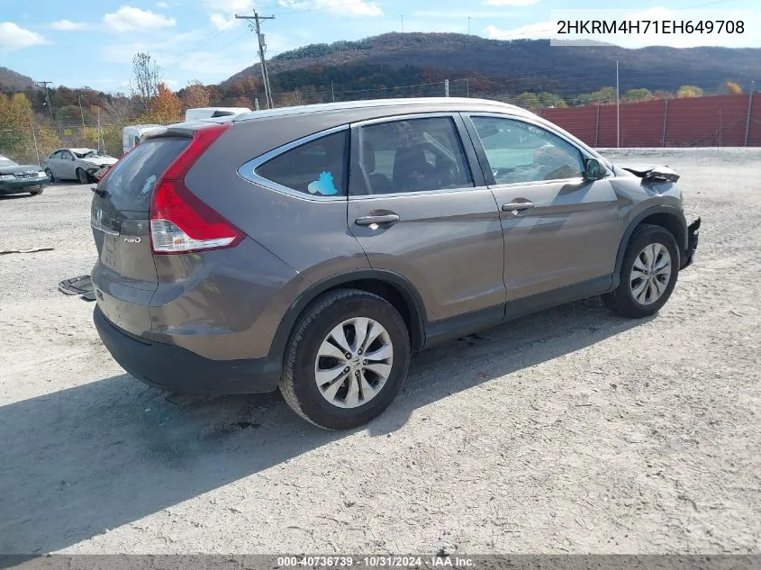 2014 Honda Cr-V Ex-L VIN: 2HKRM4H71EH649708 Lot: 40736739