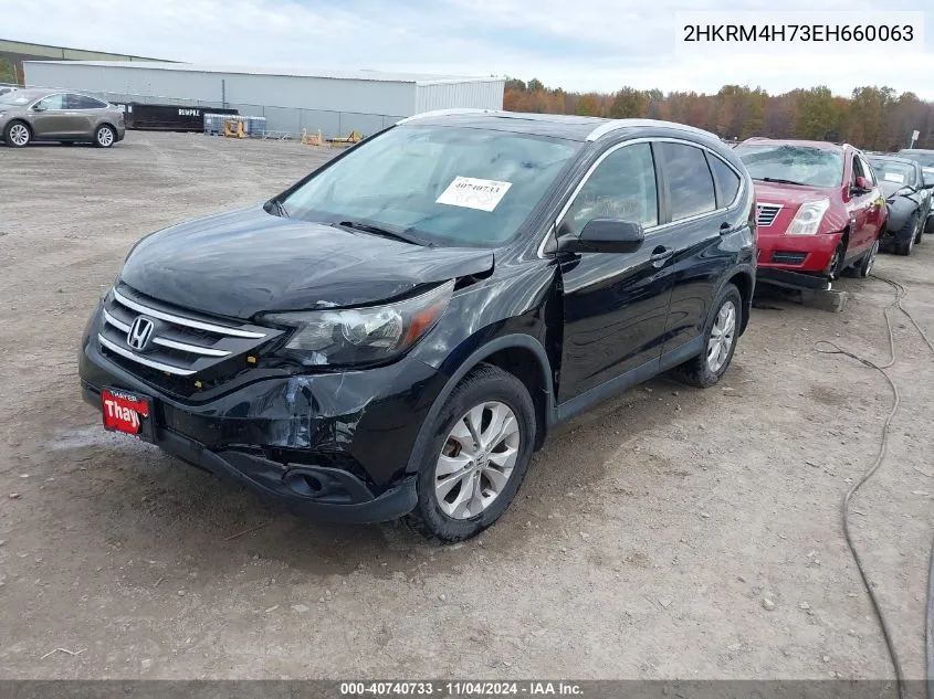 2014 Honda Cr-V Ex-L VIN: 2HKRM4H73EH660063 Lot: 40740733