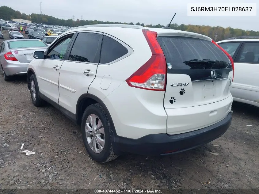 2014 Honda Cr-V Ex-L VIN: 5J6RM3H70EL028637 Lot: 40744452