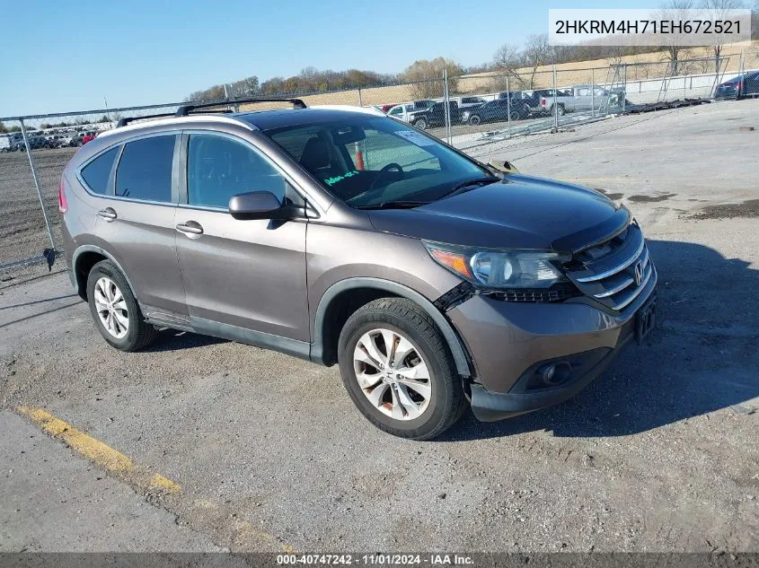 2014 Honda Cr-V Ex-L VIN: 2HKRM4H71EH672521 Lot: 40747242