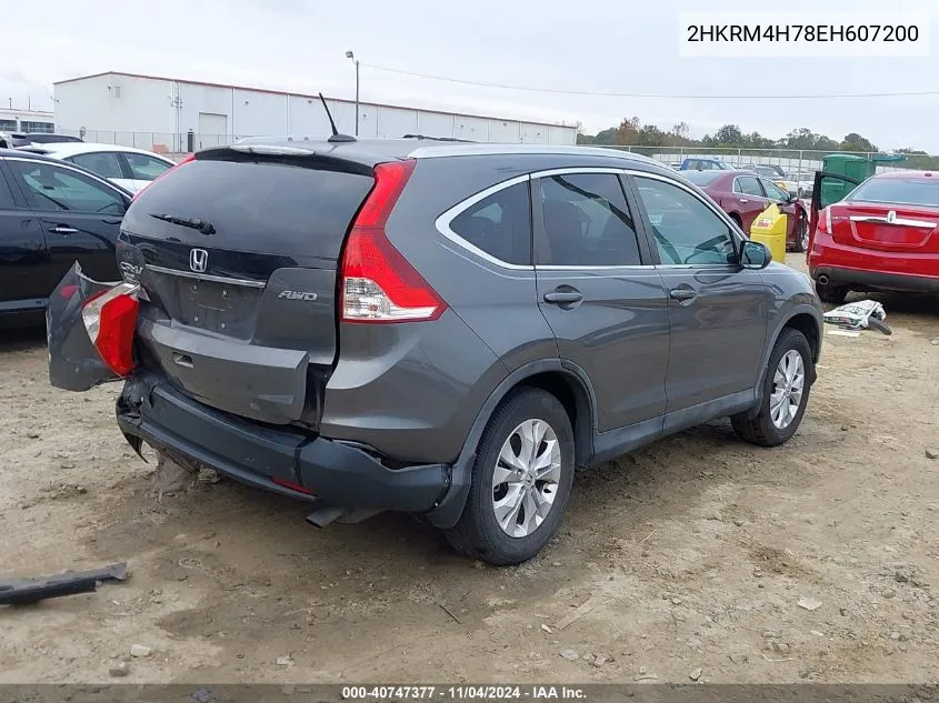 2014 Honda Cr-V Ex-L VIN: 2HKRM4H78EH607200 Lot: 40747377