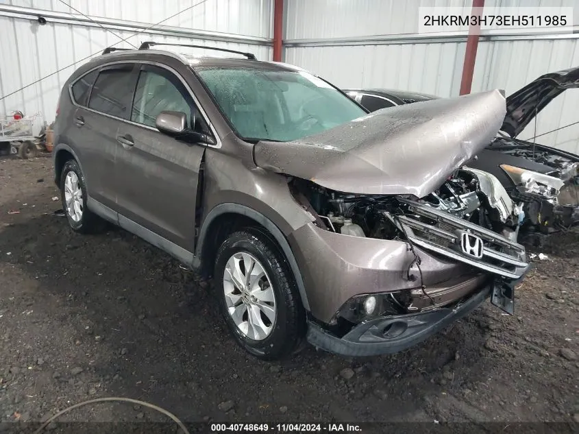 2014 Honda Cr-V Ex-L VIN: 2HKRM3H73EH511985 Lot: 40748649