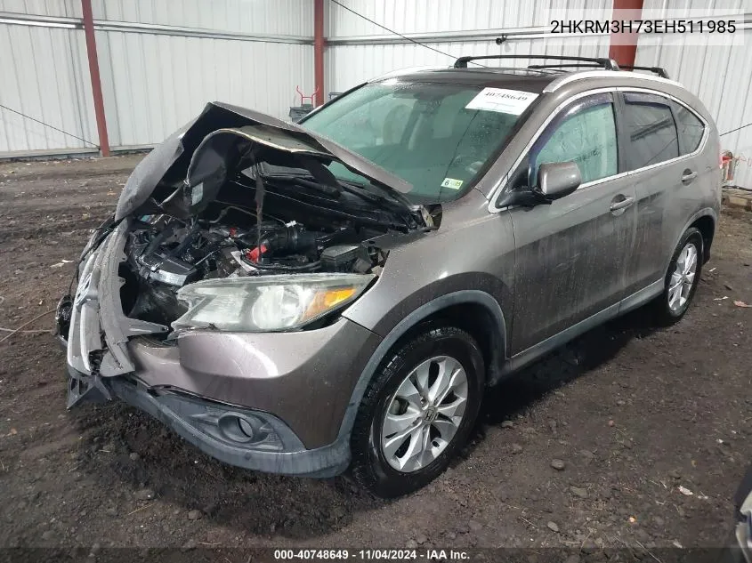 2014 Honda Cr-V Ex-L VIN: 2HKRM3H73EH511985 Lot: 40748649