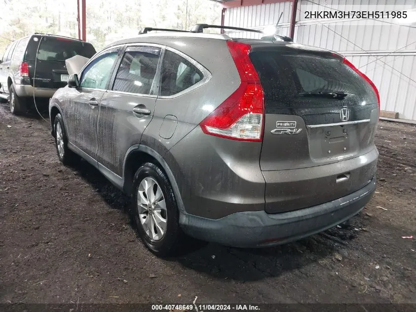 2014 Honda Cr-V Ex-L VIN: 2HKRM3H73EH511985 Lot: 40748649