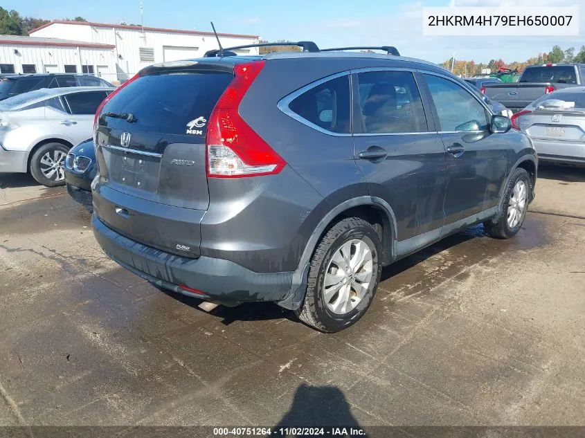 2014 Honda Cr-V Ex-L VIN: 2HKRM4H79EH650007 Lot: 40751264