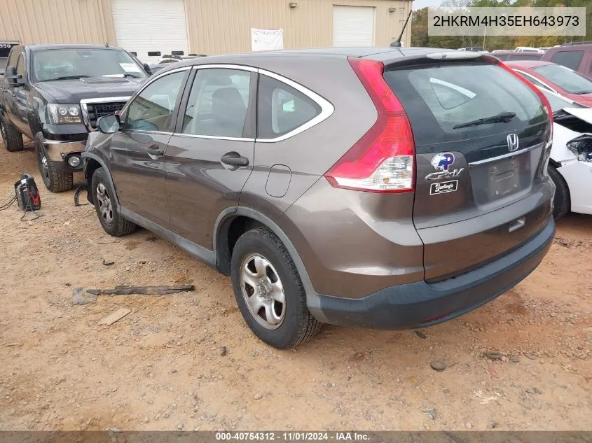 2014 Honda Cr-V Lx VIN: 2HKRM4H35EH643973 Lot: 40754312