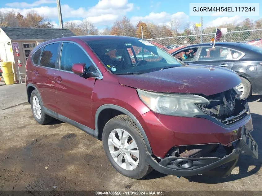 2014 Honda Cr-V Ex VIN: 5J6RM4H54EL117244 Lot: 40758556