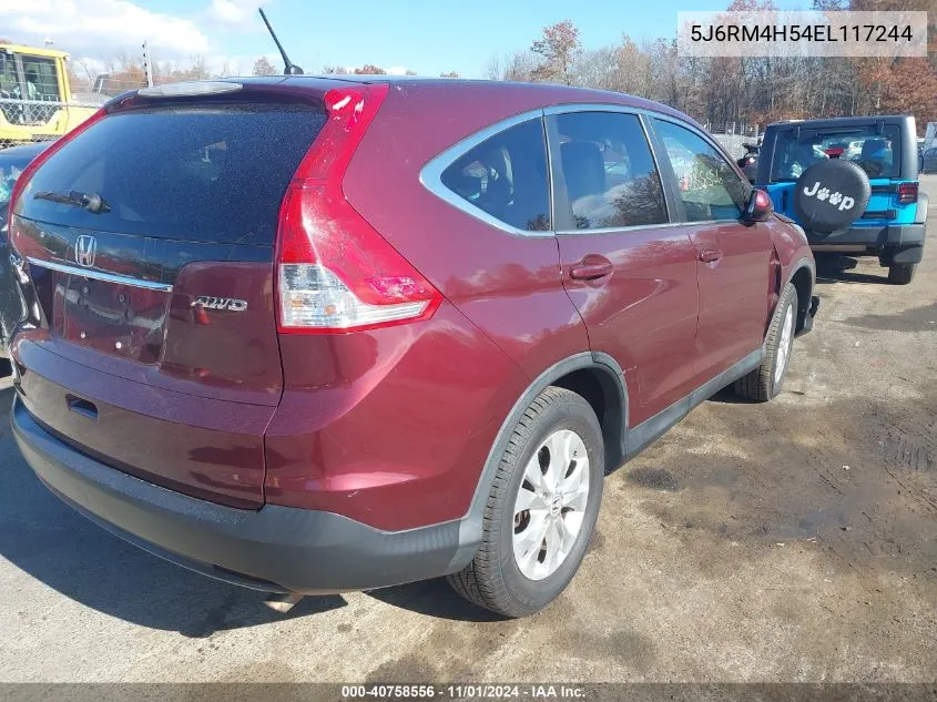 2014 Honda Cr-V Ex VIN: 5J6RM4H54EL117244 Lot: 40758556