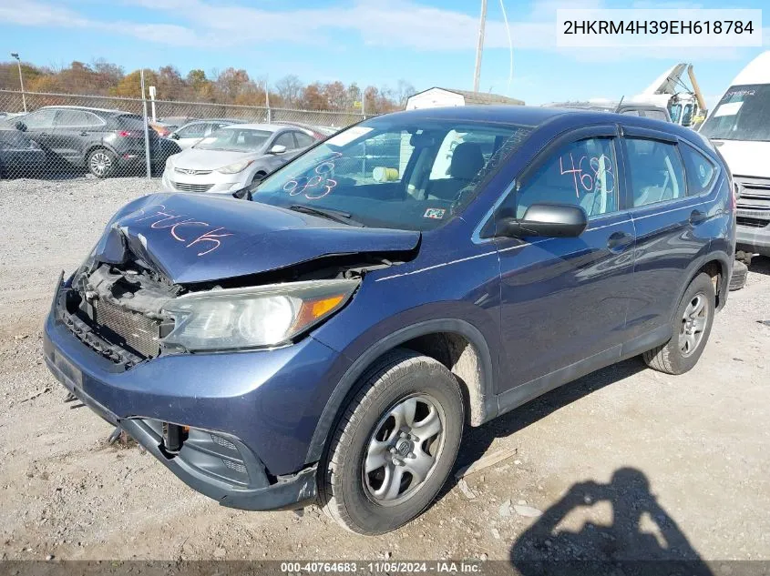 2014 Honda Cr-V Lx VIN: 2HKRM4H39EH618784 Lot: 40764683