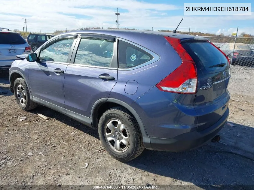 2014 Honda Cr-V Lx VIN: 2HKRM4H39EH618784 Lot: 40764683