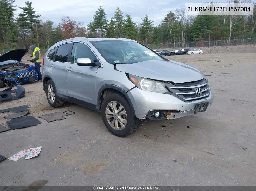 2014 Honda Cr-V Ex-L VIN: 2HKRM4H72EH667084 Lot: 40765837