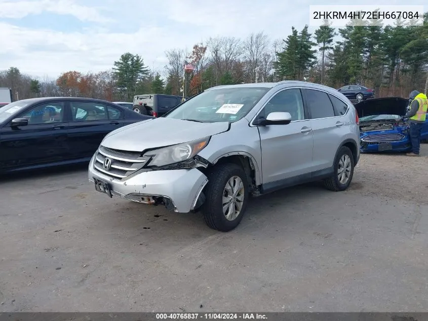 2014 Honda Cr-V Ex-L VIN: 2HKRM4H72EH667084 Lot: 40765837