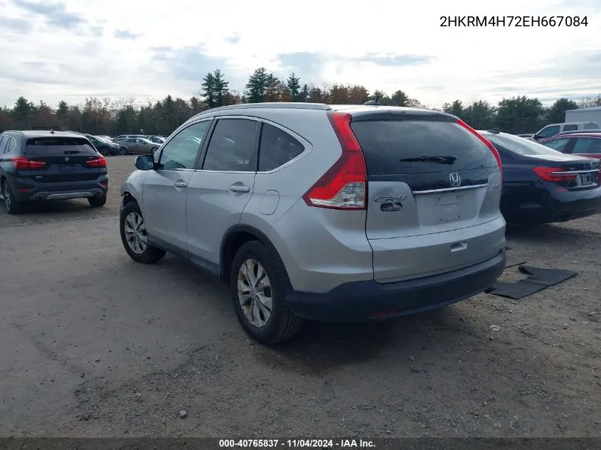 2014 Honda Cr-V Ex-L VIN: 2HKRM4H72EH667084 Lot: 40765837