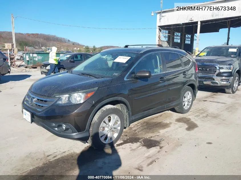 2014 Honda Cr-V Ex-L VIN: 2HKRM4H77EH673348 Lot: 40770084