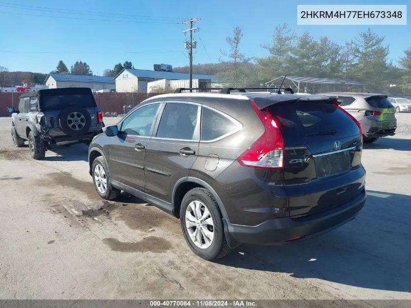 2014 Honda Cr-V Ex-L VIN: 2HKRM4H77EH673348 Lot: 40770084