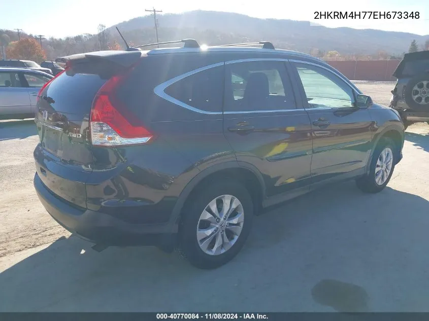 2014 Honda Cr-V Ex-L VIN: 2HKRM4H77EH673348 Lot: 40770084