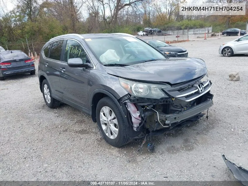 2014 Honda Cr-V Ex-L VIN: 2HKRM4H71EH704254 Lot: 40770107