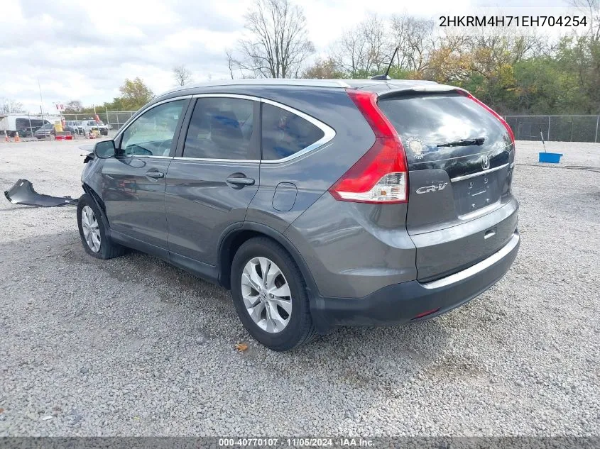 2014 Honda Cr-V Ex-L VIN: 2HKRM4H71EH704254 Lot: 40770107