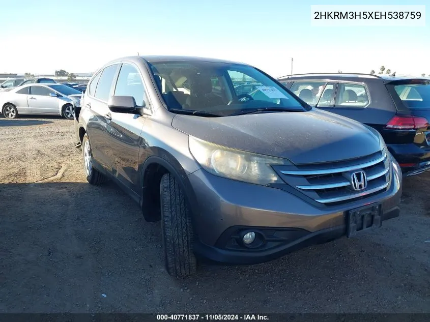 2014 Honda Cr-V Ex VIN: 2HKRM3H5XEH538759 Lot: 40771837