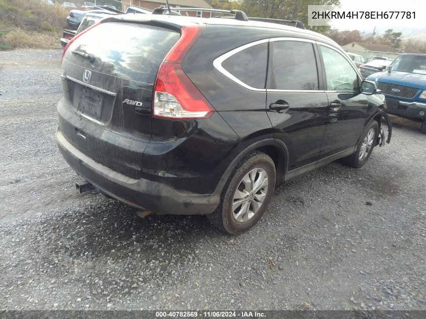 2014 Honda Cr-V Ex-L VIN: 2HKRM4H78EH677781 Lot: 40782569