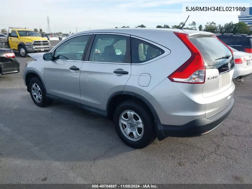 2014 Honda Cr-V Lx VIN: 5J6RM3H34EL021980 Lot: 40784887