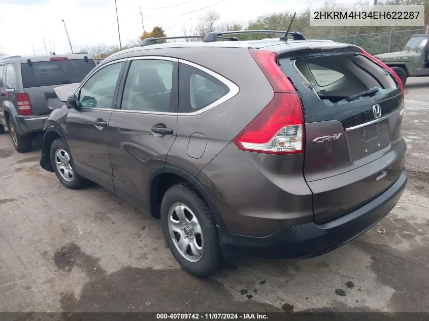 2014 Honda Cr-V Lx VIN: 2HKRM4H34EH622287 Lot: 40789742