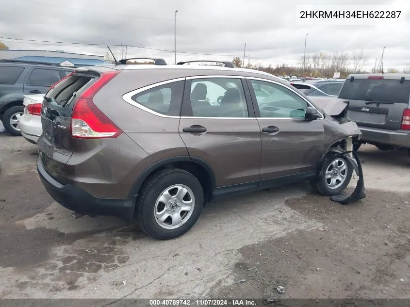 2014 Honda Cr-V Lx VIN: 2HKRM4H34EH622287 Lot: 40789742