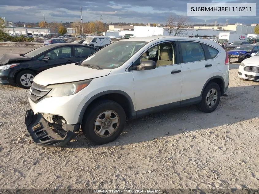 2014 Honda Cr-V Lx VIN: 5J6RM4H38EL116211 Lot: 40791241