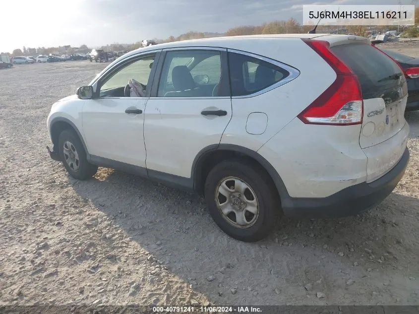 2014 Honda Cr-V Lx VIN: 5J6RM4H38EL116211 Lot: 40791241