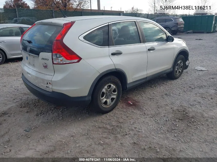 2014 Honda Cr-V Lx VIN: 5J6RM4H38EL116211 Lot: 40791241