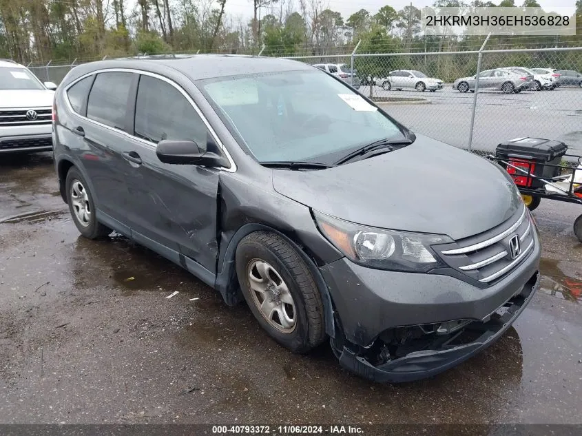 2014 Honda Cr-V Lx VIN: 2HKRM3H36EH536828 Lot: 40793372