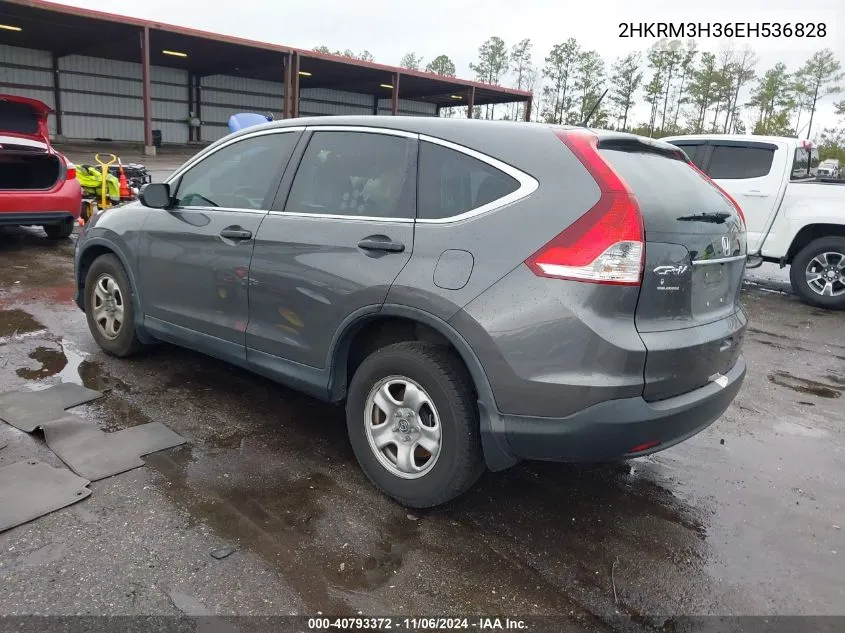 2014 Honda Cr-V Lx VIN: 2HKRM3H36EH536828 Lot: 40793372