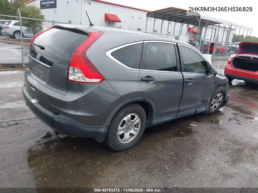 2014 Honda Cr-V Lx VIN: 2HKRM3H36EH536828 Lot: 40793372