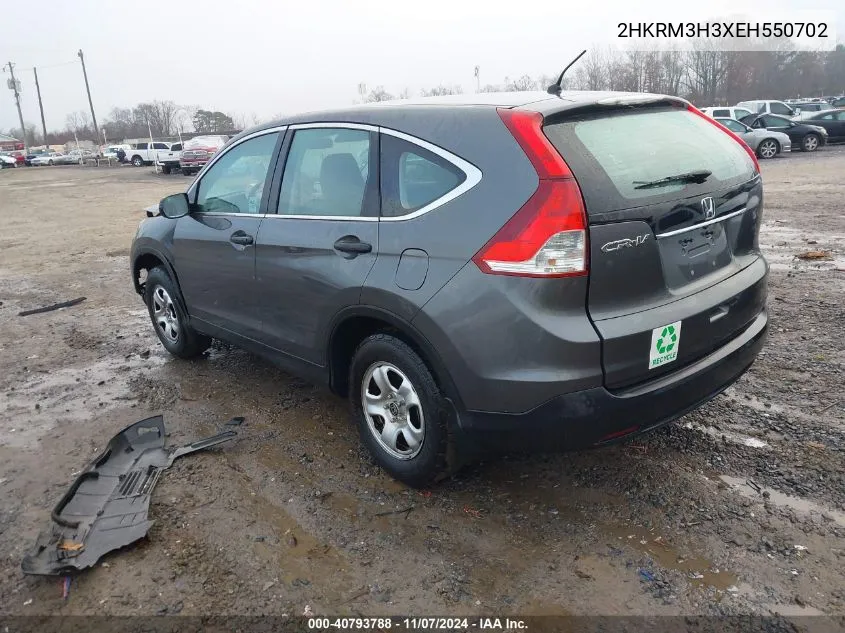 2014 Honda Cr-V Lx VIN: 2HKRM3H3XEH550702 Lot: 40793788