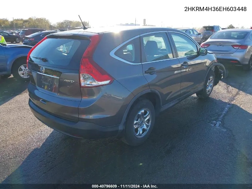 2014 Honda Cr-V Lx VIN: 2HKRM4H36EH603448 Lot: 40796609