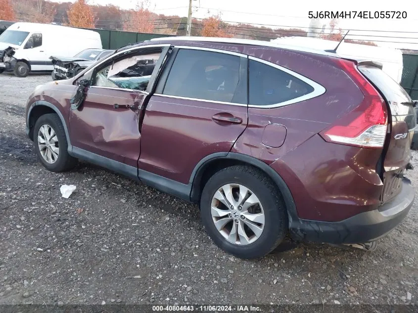 2014 Honda Cr-V Ex-L VIN: 5J6RM4H74EL055720 Lot: 40804643