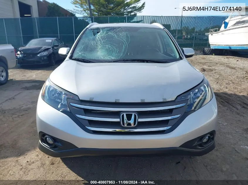 2014 Honda Cr-V Ex-L VIN: 5J6RM4H74EL074140 Lot: 40807953